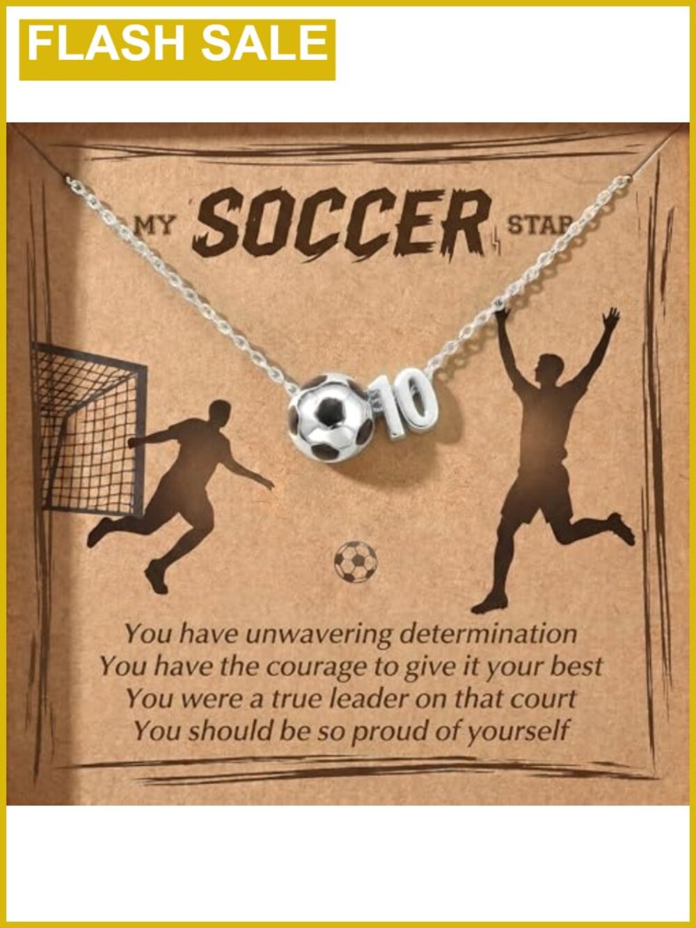 Soccer Necklace for Women Brass Pendant Sports Jewelry Gift